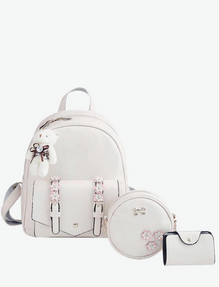 Jet Set Leather Backpack Set