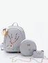 Gwene Deer Embroidery Backpack Set