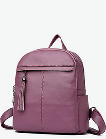 Reagan Tassel Leather Backpack