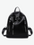 Curve Zipper Leather Backpack